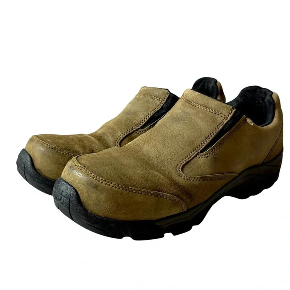 Carhartt Men’s Slip on Steel toe Work Shoes Brown Flex Lite Grip Size 10.5 - Picture 1 of 9